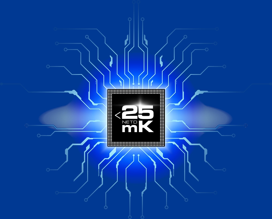 czujnik NETD < 25 mK