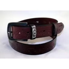 PAS DO SPODNI SKÓRZANY 4 CM Z MOTYWEM