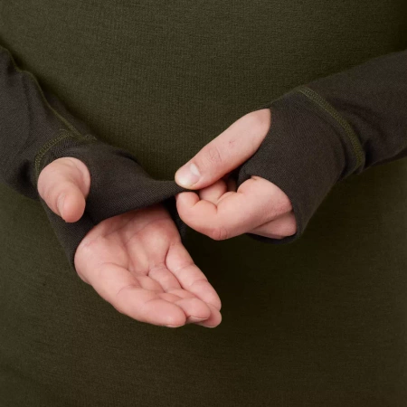 Härkila Base Warm zip neck - podkoszulka z długim rękawem i golfem 60% wełna