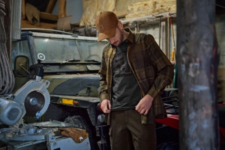 Koszula Härkila Akse L/S w kratę - uniwersalna 98% bawełna