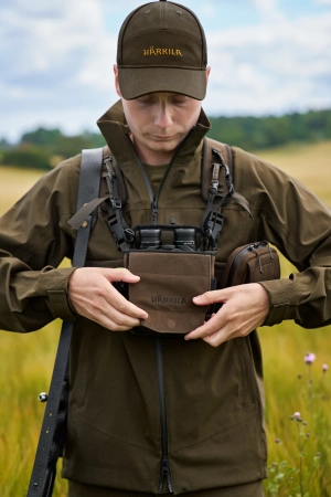 Uprząż na lornetkę Härkila - cicha i bezpieczna: ultracichy pas nośny do lornetki