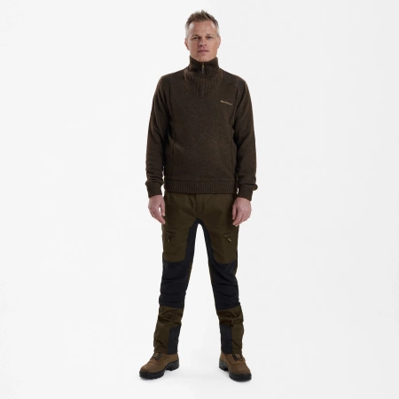 Sweter rozpinany pod szyją Deerhunter Carlisle Knit z membraną Stormliner®
