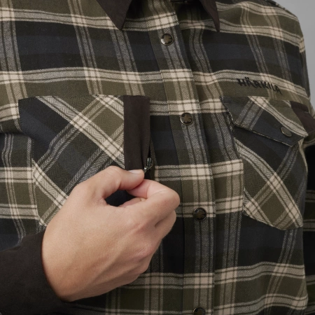 Koszula damska Aivak L/S - z grubej mieszanki bawełny z odrobiną elastanu