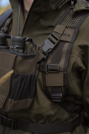 Uprząż na lornetkę Härkila - cicha i bezpieczna: ultracichy pas nośny do lornetki