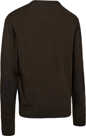 Sweter dzianinowy Deerhunter Harrington V-neck - cienki, mieszanka 50/50 wełna merino i bawełna