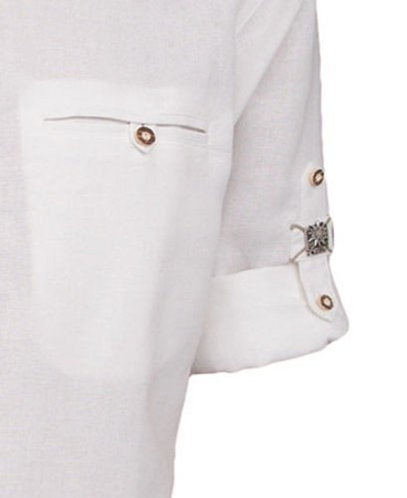 KOSZULA MĘSKA OS TRACHEN BIAŁA Z APLIKACJĄ