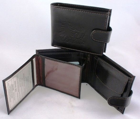 PORTFEL SKÓRZANY BRĄZOWY PM 9