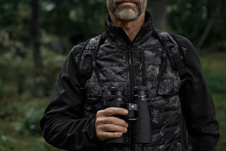 Uprząż na lornetkę Härkila NOCTYX- cicha i bezpieczna: ultracichy pas nośny do lornetki