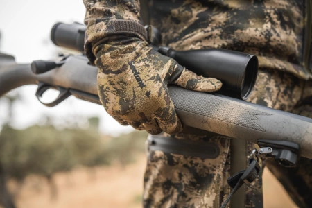 Rękawice Grip Camo - na polowanie w kamuflażu InVis