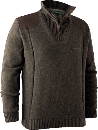 Sweter rozpinany pod szyją Deerhunter Carlisle Knit z membraną Stormliner®