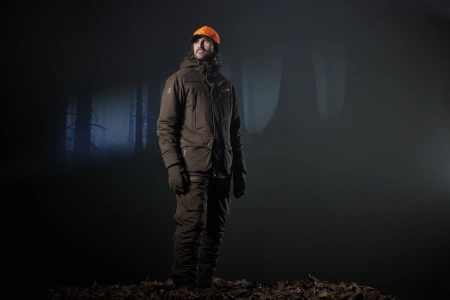 Czapka z daszkiem Deerhunter Muflon Pro Cap z funkcję Safety - wywijany pomarańczwy top, membrana Deer-Tex®