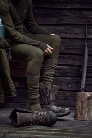 Härkila Base Warm zip neck - podkoszulka z długim rękawem i golfem 60% wełna