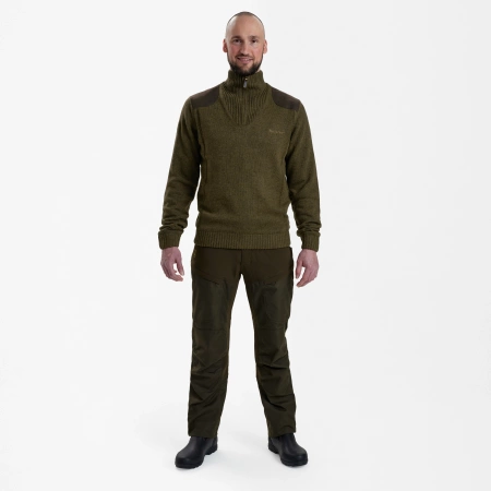 Sweter rozpinany pod szyją Deerhunter Carlisle Knit z membraną Stormliner®