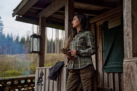 Koszula damska Härkila Pajala L/S - ponadczasowa czesana flanela