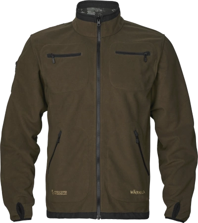 Bluza Härkila Kamko NOCTYX fleece - rozpinana w kamuflażu nocnym