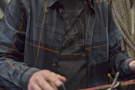 Koszula Härkila Akse L/S w kratę - uniwersalna 98% bawełna