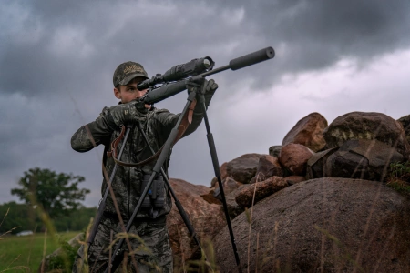 Bluza Härkila NOCTYX fleece - rozpinana w kamuflażu nocnym