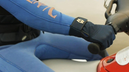 RĘKAWICE MESH LONG BLACK AND WHITE