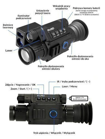 Celownik noktowizyjny PARD NV-008P LRF V.3 2020 (z dalmierzem laserowym)