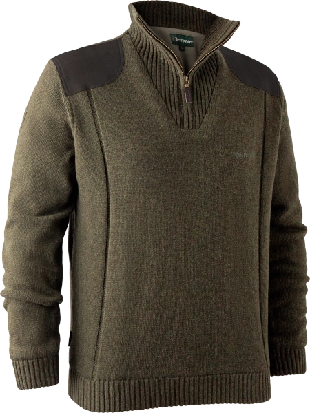 Sweter rozpinany pod szyją Deerhunter Carlisle Knit z membraną Stormliner®