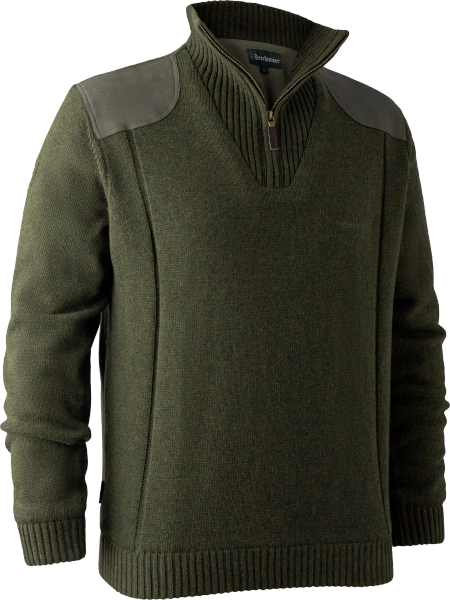 Sweter rozpinany pod szyją Deerhunter Carlisle Knit z membraną Stormliner®