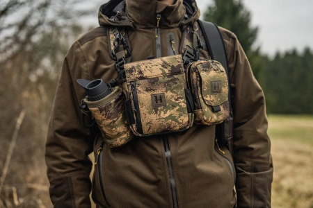 Uprząż na lornetkę Härkila Camo - cicha i bezpieczna: ultracichy pas nośny do lornetki