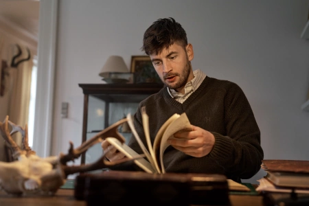 Sweter Härkila Vincent merino v-neck 100% wełna merino