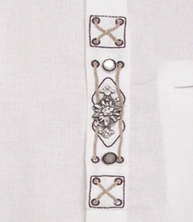 KOSZULA MĘSKA OS TRACHEN BIAŁA Z APLIKACJĄ