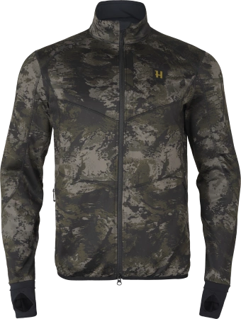 Bluza Härkila NOCTYX fleece - rozpinana w kamuflażu nocnym