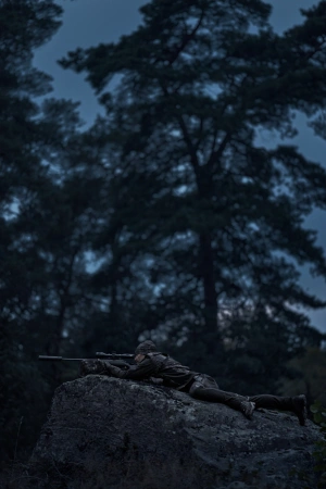 Kurtka Härkila NOCTYX Hybrid Camo w kamuflażu nocnym