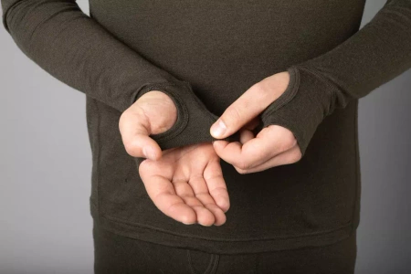 Härkila Base All Season half zip - podkoszulka z długim rękawem i golfem 100% wełna merynosów