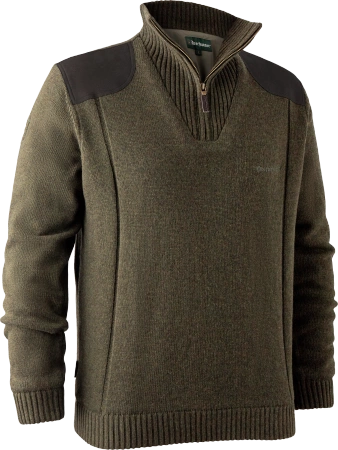 Sweter rozpinany pod szyją Deerhunter Carlisle Knit z membraną Stormliner®