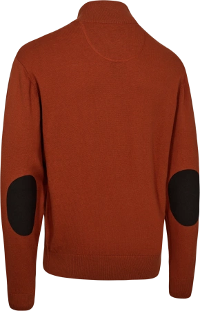 Sweter dzianinowy rozpinany pod szyją Deerhunter Harrington ½- cienki, mieszanka 50/50 wełna merino i bawełna