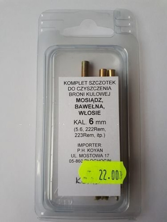 Komplet szczotek do czyszczenia broni kulowej