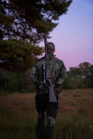 Bluza Härkila NOCTYX fleece - rozpinana w kamuflażu nocnym