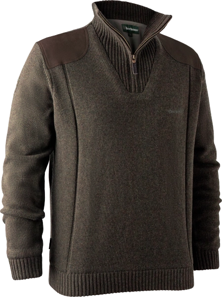 Sweter rozpinany pod szyją Deerhunter Carlisle Knit z membraną Stormliner®