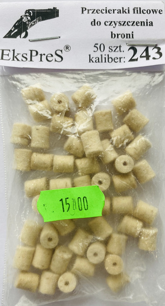 Przecieraki filcowe do czyszczenia broni .243