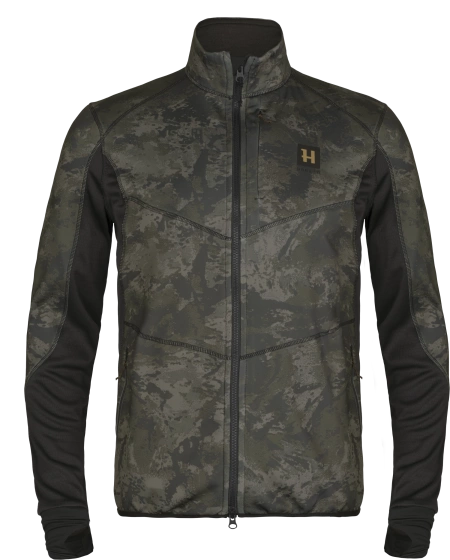 Bluza Härkila NOCTYX fleece  - rozpinana w kamuflażu nocnym
