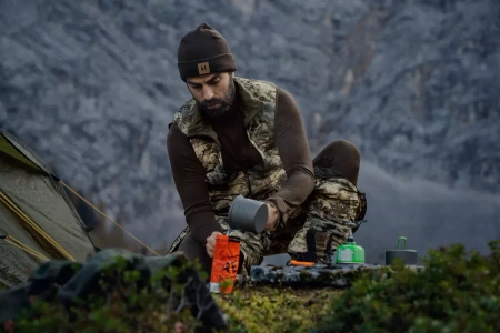 Härkila Base All Season half zip - podkoszulka z długim rękawem i golfem 100% wełna merynosów