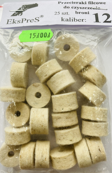 Przecieraki filcowe do czyszczenia broni 12