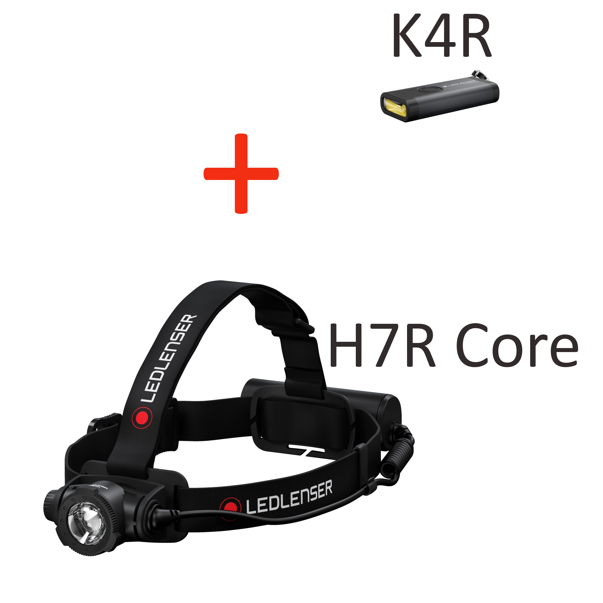 LIMITOWANA EDYCJA! Ledlenser H7R Core + K4R, zestaw latarek akumulatorowych, 1000lm + 120lm